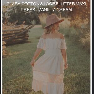 Bailey’s Blossom CLARA COTTON & LACE FLUTTER MAXI
DRESS